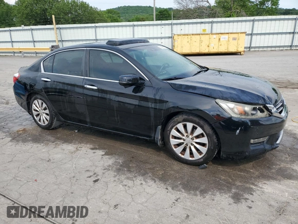 2013 Honda Accord EX-L with VIN 1HGCR2F83DA153517, listed as a Copart auction lot 54852775 with 239,223 mi miles and Salvage Title. Bid and sale history available at DreamBid. Image 4.