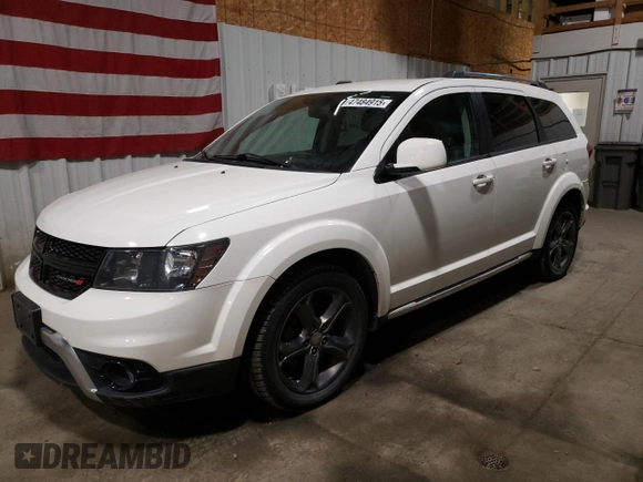 2015 Dodge Journey Crossroad with VIN 3C4PDDGGXFT748991, listed as a Copart auction lot 47484915 with 124,367 mi miles and Salvage Title. Bid and sale history available at carsss.com. Image 1.
