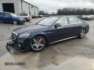 2019 Mercedes-Benz S-Class AMG S 63 with VIN WDDUG8JB8KA425402, listed as a Copart auction lot 84026554 with 48,679 mi miles and Salvage Title. Bid and sale history available at carsss.com. Image 1.