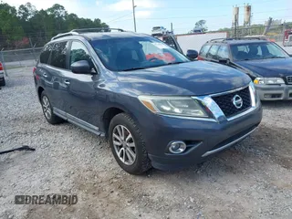 2013 Nissan Pathfinder SL with VIN 5N1AR2MN2DC619307, listed as a IAAI auction lot 41784204 with 214,318 mi miles. Bid and sale history available at carsss.com. Image 1.