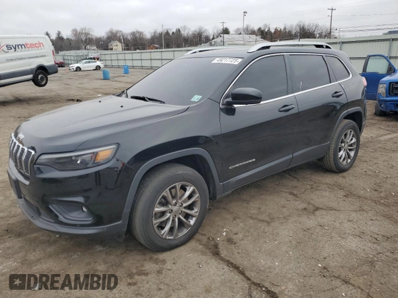 2021 Jeep Cherokee Latitude Lux with VIN 1C4PJMMX1MD175124, listed as a Copart auction lot 49217725 with 50,088 mi miles and Salvage Title. Bid and sale history available at carsss.com. Image 1.