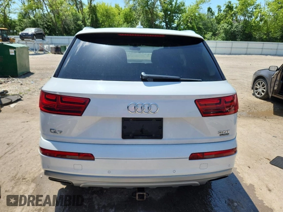 2017 Audi Q7 Premium Plus with VIN WA1LAAF77HD004789, listed as a Copart auction lot 61460475 with 112,345 mi miles and Non repairable. Bid and sale history available at DreamBid. Image 6.