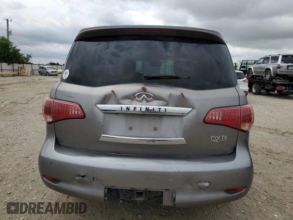 2011 Infiniti QX56 7-passenger with VIN JN8AZ2NE4B9002248, listed as a Copart auction lot 54601014 with 0 mi miles and Clean Title. Bid and sale history available at carsss.com. Image 6.