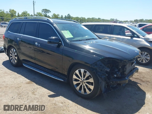 2019 Mercedes-Benz GLS 450 with VIN 4JGDF6EE9KB224314, listed as a IAAI auction lot 42073206 with 80,864 mi miles and . Bid and sale history available at DreamBid. Image 1.