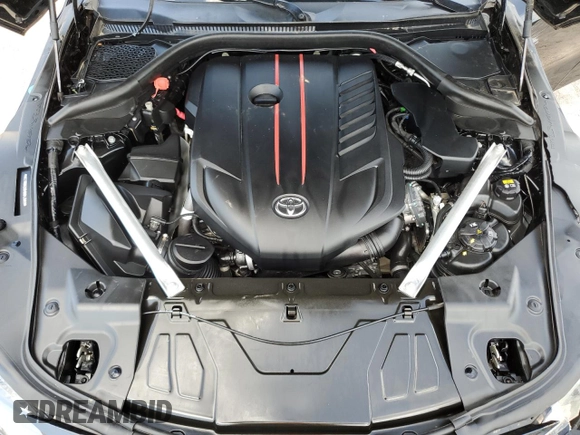 2021 Toyota GR Supra 3.0 with VIN WZ1DB0C00MW042681, listed as a Copart auction lot 59174324 with 7,718 mi miles and Salvage Title. Bid and sale history available at carsss.com. Image 11.