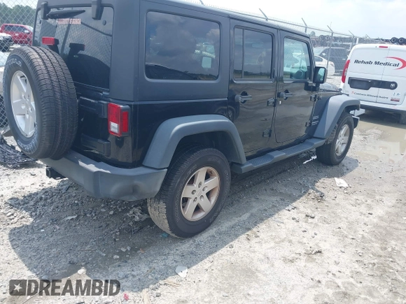 2017 Jeep Wrangler Unlimited Sport with VIN 1C4BJWDG6HL699547, listed as a IAAI auction lot 42652658 with 89,286 mi miles and . Bid and sale history available at DreamBid. Image 4.