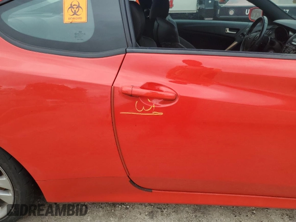 2014 Hyundai Genesis Coupe 2.0T with VIN KMHHT6KD8EU115387, listed as a Copart auction lot 75023754 with Not provided miles and Salvage title. Bid and sale history available at DreamBid. Image 12.