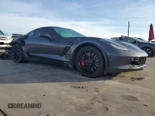 2017 Chevrolet Corvette Z06 3LZ with VIN 1G1YU2D6XH5607015, listed as a Copart auction lot 83753354 with 19,201 mi miles and Salvage Title. Bid and sale history available at carsss.com. Image 4.