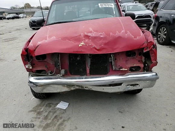 1995 Ford Ranger Splash with VIN 1FTCR14X1SPA87899, listed as a Copart auction lot 82707014 with 210,593 mi miles and Salvage Title. Bid and sale history available at carsss.com. Image 11.
