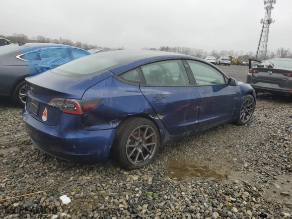 2023 Tesla Model 3 with VIN 5YJ3E1EA2PF498137, listed as a Copart auction lot 46152065 with 27,856 mi miles and Salvage Title. Bid and sale history available at carsss.com. Image 3.