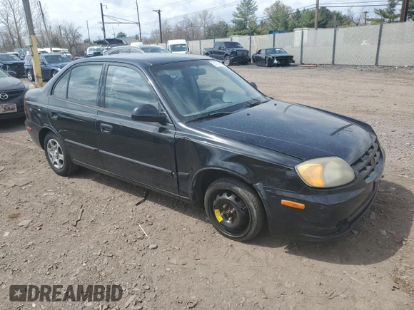 2004 Hyundai Accent GL with VIN KMHCG45C04U506196, listed as a Copart auction lot 51276195 with 75,550 mi miles and Clean Title. Bid and sale history available at carsss.com. Image 4.