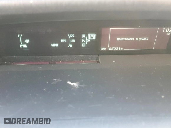 2012 Toyota Prius One with VIN JTDKN3DU8C5449670, listed as a Copart auction lot 46295805 with 165,026 mi miles and Salvage Title. Bid and sale history available at carsss.com. Image 9.