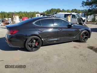 2019 Genesis G70 Advanced with VIN KMTG44LAXKU030439, listed as a Copart auction lot 83180314 with 103,834 mi miles and Salvage title. Bid and sale history available at DreamBid. Image 3.