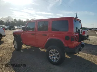 2018 Jeep Wrangler Unlimited Sahara with VIN 1C4HJXEG3JW124230, listed as a Copart auction lot 44401595 with 128,536 mi miles and Non Repairable. Bid and sale history available at carsss.com. Image 2.