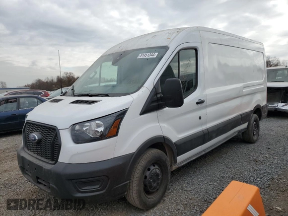 2022 Ford Transit Cargo with VIN 1FTBR1C87NKA66546, listed as a Copart auction lot 81451244 with 31,261 mi miles and Salvage Title. Bid and sale history available at DreamBid. Image 1.