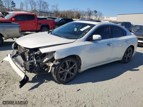 2014 Nissan Maxima 3.5 SV w/Sport Pkg with VIN 1N4AA5AP8EC437041, listed as a Copart auction lot 47351125 with 199,021 mi miles and Salvage Title. Bid and sale history available at carsss.com. Image 1.
