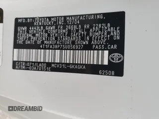 2005 Toyota Solara SE with VIN 4T1FA38P75U056927, listed as a Copart auction lot 74937394 with 75,454 mi miles and Non Repairable. Bid and sale history available at DreamBid. Image 13.