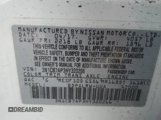 2017 Nissan Sentra SR Turbo с VIN 3N1CB7AP3HY320266, выставлен на аукционе Copart как лот 54062475 с пробегом 82 528 миль миль и Списание • Salvage title. История ставок и продаж доступна на DreamBid. Изображение 12.