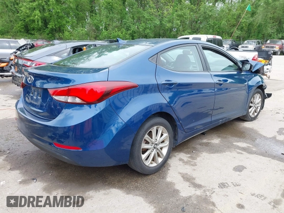 2016 Hyundai Elantra SE with VIN KMHDH4AE2GU501904, listed as a IAAI auction lot 42159618 with 53,864 mi miles and . Bid and sale history available at DreamBid. Image 4.