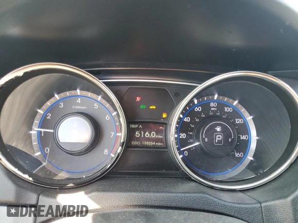 2013 Hyundai Sonata GLS with VIN 5NPEB4AC1DH684887, listed as a Copart auction lot 58855955 with 153,254 mi miles and Salvage title. Bid and sale history available at DreamBid. Image 9.