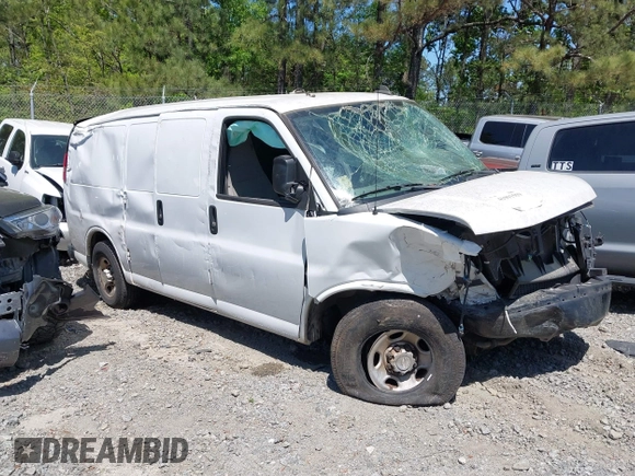 2019 Chevrolet Express Cargo Van with VIN 1GCWGAFP2K1347973, listed as a IAAI auction lot 41991559 with 70,050 mi miles. Bid and sale history available at carsss.com. Image 13.