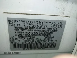2023 Nissan Sentra SR with VIN 3N1AB8DV2PY319342, listed as a IAAI auction lot 41666484 with 21,036 mi miles. Bid and sale history available at carsss.com. Image 9.