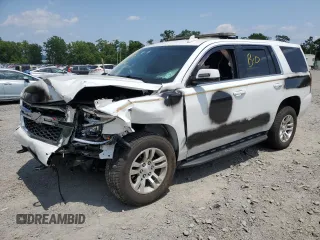 2019 Chevrolet Tahoe Commercial with VIN 1GNSKFECXKR377322, listed as a Copart auction lot 61906125 with Not provided miles and Salvage title. Bid and sale history available at DreamBid. Image 1.