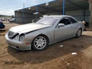 2002 Mercedes-Benz CL with VIN WDBPJ75J72A030386, listed as a Copart auction lot 63415904 with Not Provided miles and Salvage Title. Bid and sale history available at carsss.com. Image 1.