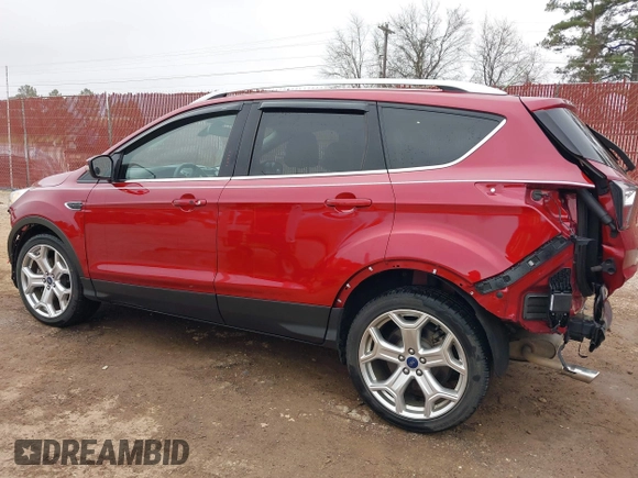 2017 Ford Escape Titanium with VIN 1FMCU0J94HUB01914, listed as a IAAI auction lot 41509707 with 55,827 mi miles. Bid and sale history available at carsss.com. Image 3.