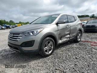 2018 Hyundai Santa Fe 2.4L with VIN 5NMZT3LB0JH078809, listed as a Copart auction lot 56760015 with 111,360 mi miles and Salvage title. Bid and sale history available at DreamBid. Image 1.