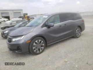 2025 Honda Odyssey Elite with VIN 5FNRL6H95SB052295, listed as a Copart auction lot 52968685 with 735 mi miles and Salvage title. Bid and sale history available at DreamBid. Image 1.