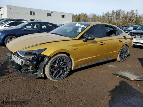 2021 Hyundai Sonata N Line with VIN 5NPEK4JC0MH097483, listed as a Copart auction lot 48520065 with 113,205 mi miles and Clean Title. Bid and sale history available at carsss.com. Image 1.
