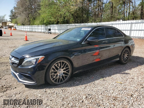 2017 Mercedes-Benz C 63 AMG with VIN 55SWF8GB6HU201220, listed as a Copart auction lot 51231385 with 138,939 mi miles and Salvage title. Bid and sale history available at DreamBid. Image 1.