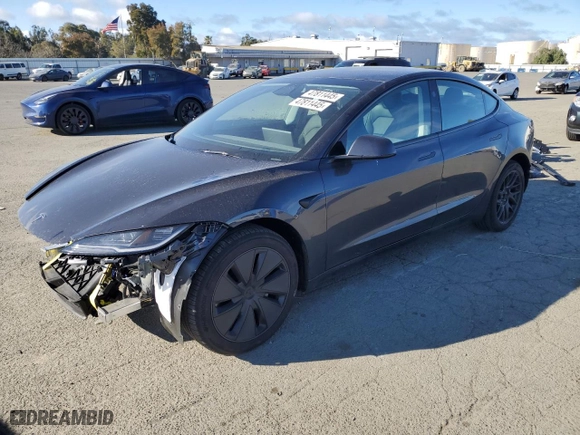 2024 Tesla Model 3 Long Range with VIN 5YJ3E1EBXRF841790, listed as a Copart auction lot 47811445 with 5,657 mi miles and Salvage Title. Bid and sale history available at carsss.com. Image 1.