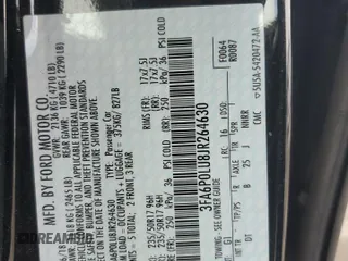 2018 Ford Fusion SE z VIN 3FA6P0LU8JR264630, wystawiony jako Copart lot #57036345 z przebiegiem 234 757 mil mil oraz Szkoda całkowita • Salvage title. Historia ofert i sprzedaży dostępna na DreamBid. Obrazek 12.
