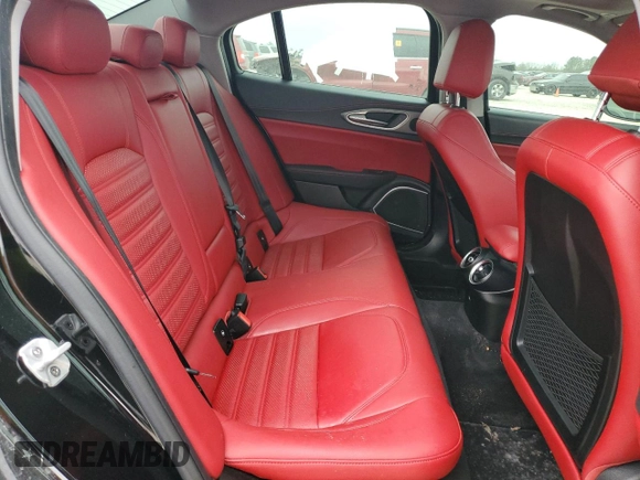 2018 Alfa Romeo Giulia Ti Sport with VIN ZARFAECN3J7593265, listed as a Copart auction lot 41081103 with 37,823 mi miles. Bid and sale history available at carsss.com. Image 10.