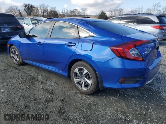 2019 Honda Civic Sedan LX with VIN 19XFC2F61KE038744, listed as a Copart auction lot 85879744 with 0 mi miles and Salvage Title. Bid and sale history available at carsss.com. Image 2.
