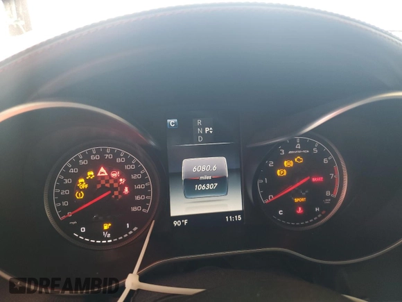2016 Mercedes-Benz C 450 AMG z VIN 55SWF6EB8GU116241, wystawiony jako Copart lot #56943085 z przebiegiem 106 307 mil mil oraz Szkoda całkowita • Salvage title. Historia ofert i sprzedaży dostępna na DreamBid. Obrazek 9.