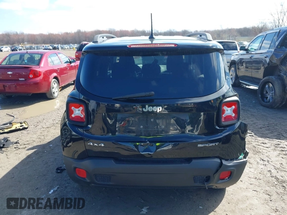 2017 Jeep Renegade Sport with VIN ZACCJBAB3HPE59292, listed as a IAAI auction lot 41931546 with 51,573 mi miles and . Bid and sale history available at carsss.com. Image 16.