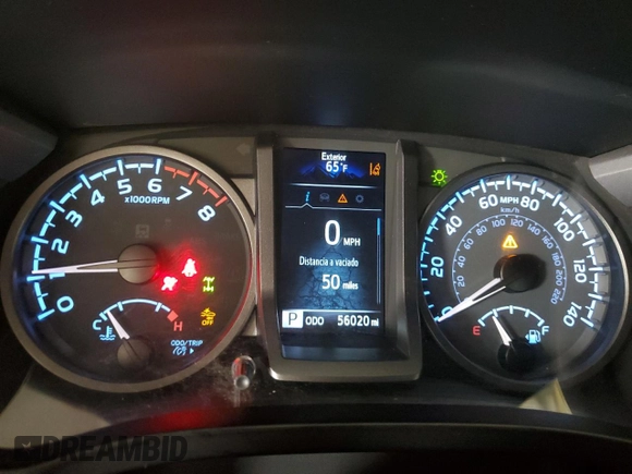 2022 Toyota Tacoma SR with VIN 3TMCZ5AN0NM475548, listed as a Copart auction lot 59152015 with 56,020 mi miles and Salvage title. Bid and sale history available at DreamBid. Image 9.