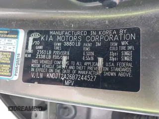 2011 Kia Soul + with VIN KNDJT2A26B7244527, listed as a IAAI auction lot 40332991 with 178,318 mi miles and . Bid and sale history available at DreamBid. Image 9.