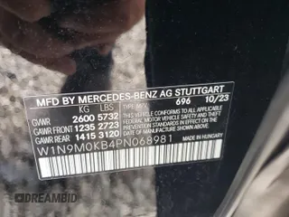 2023 Mercedes-Benz EQB 300 z VIN W1N9M0KB4PN068981, wystawiony jako Copart lot #70449844 z przebiegiem 3 603 mil mil oraz Szkoda całkowita • Salvage title. Historia ofert i sprzedaży dostępna na DreamBid. Obrazek 16.