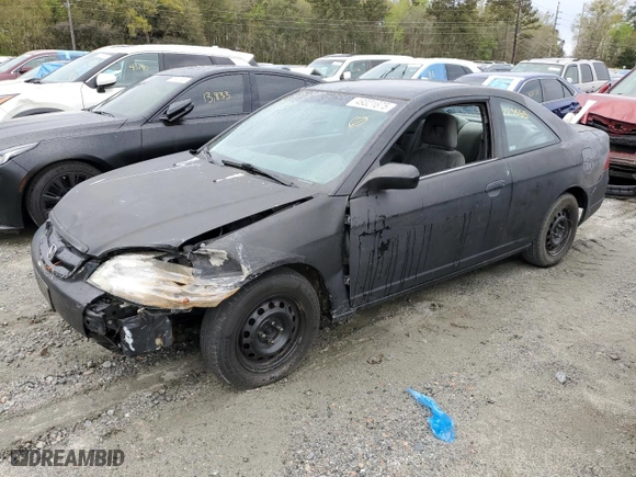 2002 Honda Civic LX with VIN 1HGEM22572L107127, listed as a Copart auction lot 49321675 with 223,555 mi miles and Salvage Title. Bid and sale history available at carsss.com. Image 1.