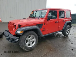2021 Jeep Wrangler Unlimited Sport S with VIN 1C4HJXDN0MW605573, listed as a Copart auction lot 59896165 with 55,751 mi miles and Salvage title. Bid and sale history available at DreamBid. Image 1.