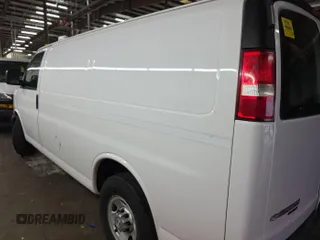 2016 Chevrolet Express Cargo Van with VIN 1GCWGAFF9G1177464, listed as a IAAI auction lot 42140017 with 93,748 mi miles. Bid and sale history available at carsss.com. Image 1.