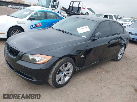 2007 BMW 3 Series 328i with VIN WBAVA37577NL14969, listed as a IAAI auction lot 41892650 with 184,240 mi miles and . Bid and sale history available at DreamBid. Image 2.