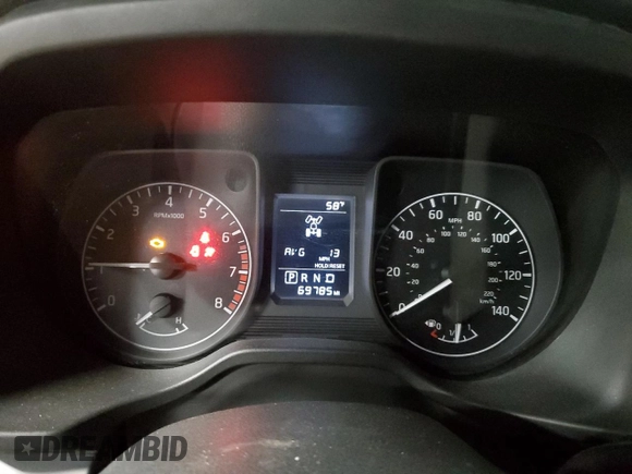 2018 Nissan Titan SV with VIN 1N6AA1EJ6JN509133, listed as a Copart auction lot 44934135 with 69,785 mi miles and Salvage title. Bid and sale history available at DreamBid. Image 9.
