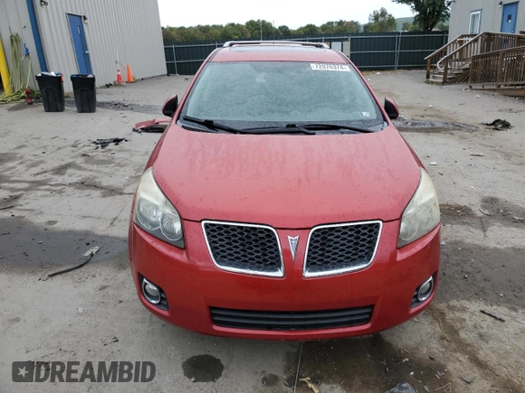 2009 Pontiac Vibe with VIN 5Y2SM67059Z458535, listed as a Copart auction lot 72076374 with 189,772 mi miles and Salvage Title. Bid and sale history available at carsss.com. Image 5.