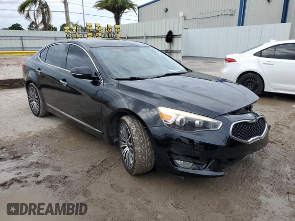 2015 Kia Cadenza Premium with VIN KNALN4D70F5181736, listed as a Copart auction lot 80024144 with 138,814 mi miles and Salvage Title. Bid and sale history available at carsss.com. Image 4.