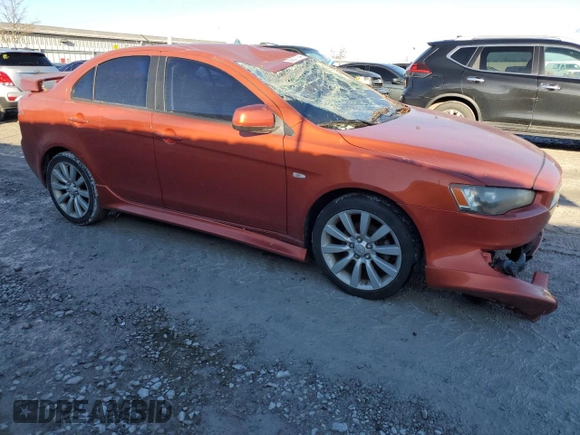 2011 Mitsubishi Lancer GTS with VIN JA32U8FW4BU043015, listed as a Copart auction lot 80831184 with 0 mi miles and Salvage Title. Bid and sale history available at carsss.com. Image 4.